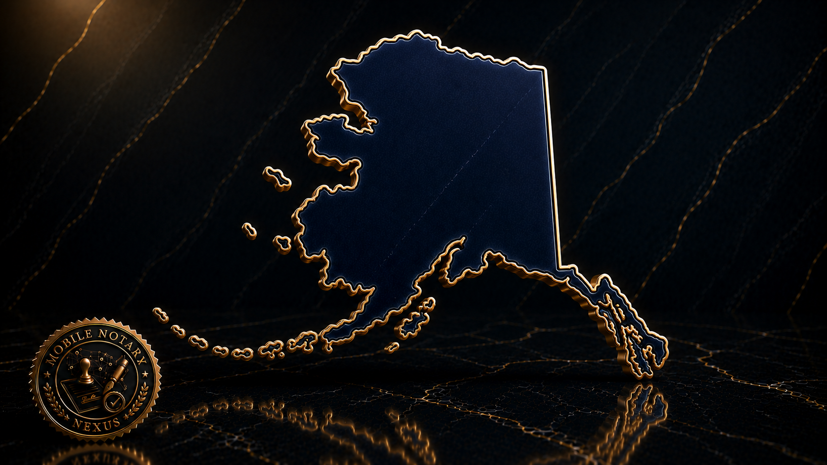 Gold Alaska state outline