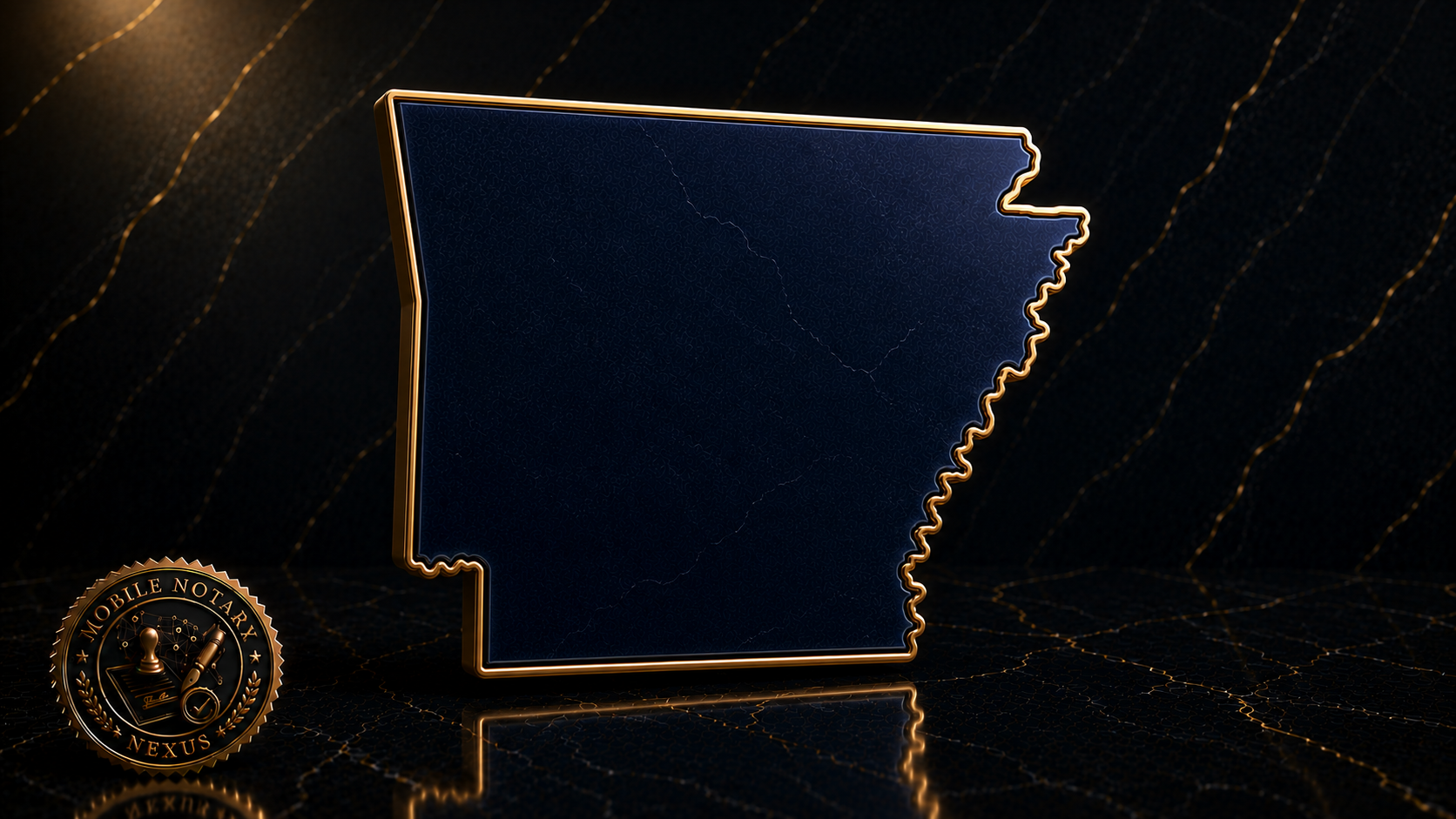 Gold Arkansas state outline