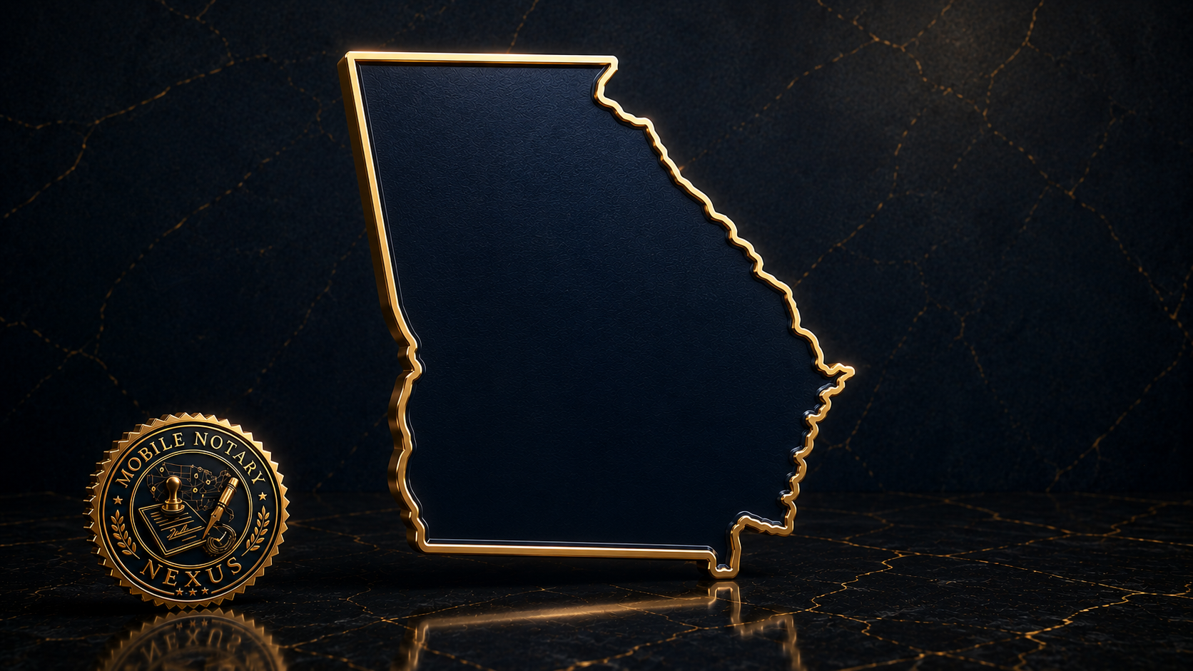 Gold Georgia state outline