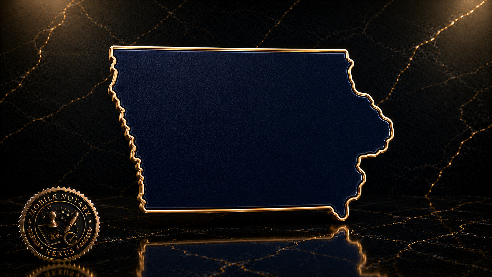 Gold Iowa state outline