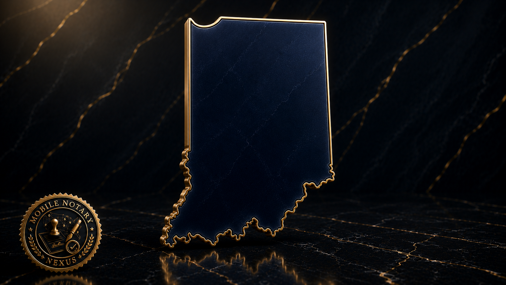 Gold Indiana state outline