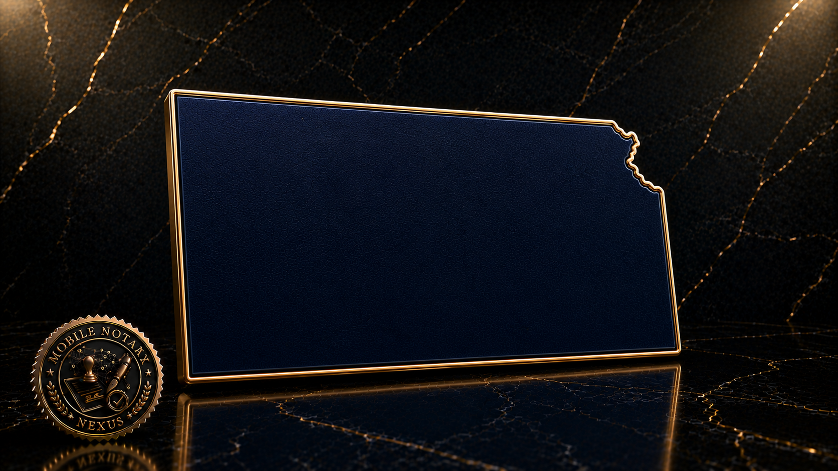 Gold Kansas state outline