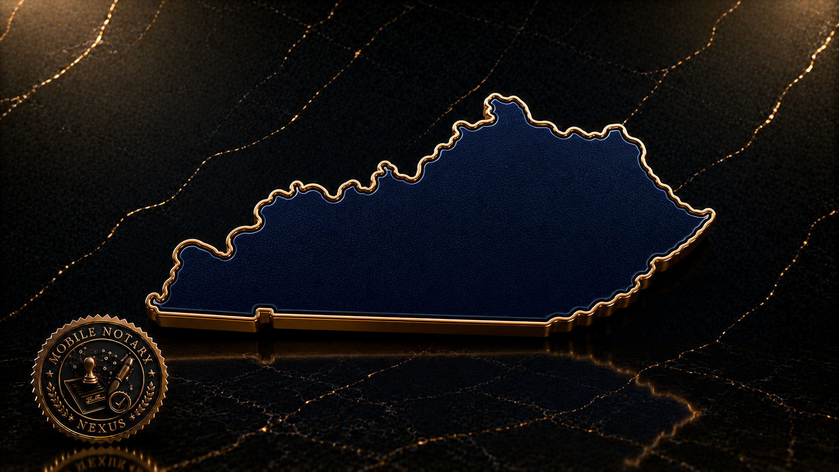 Gold Kentucky state outline