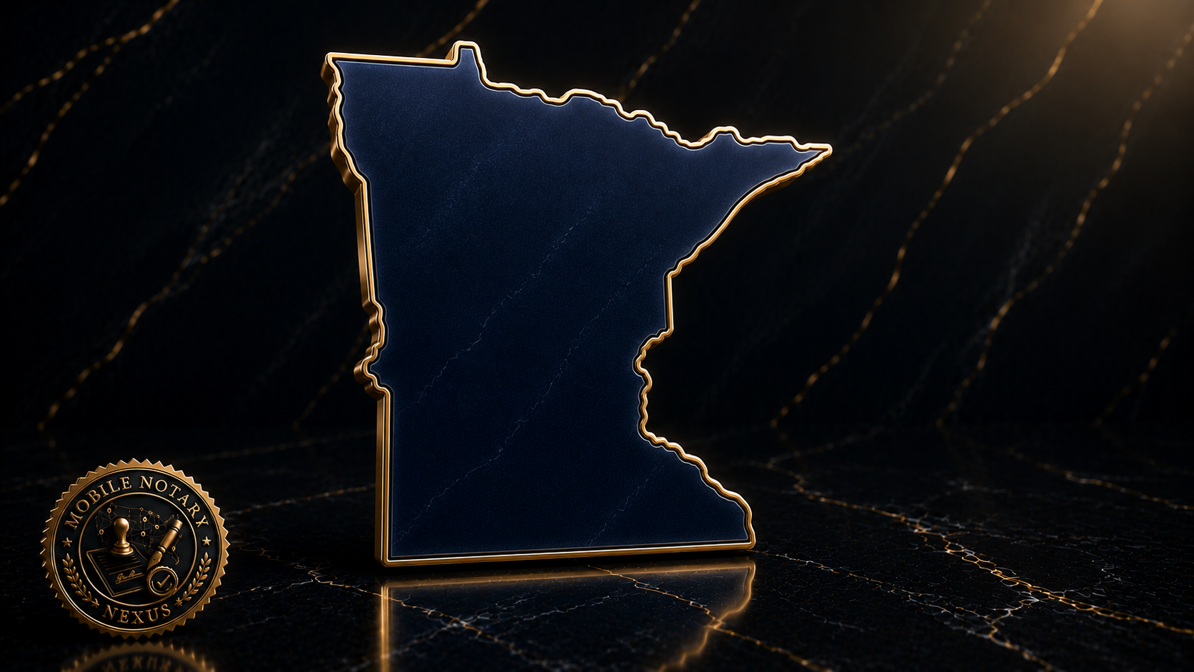 Gold Minnesota state outline