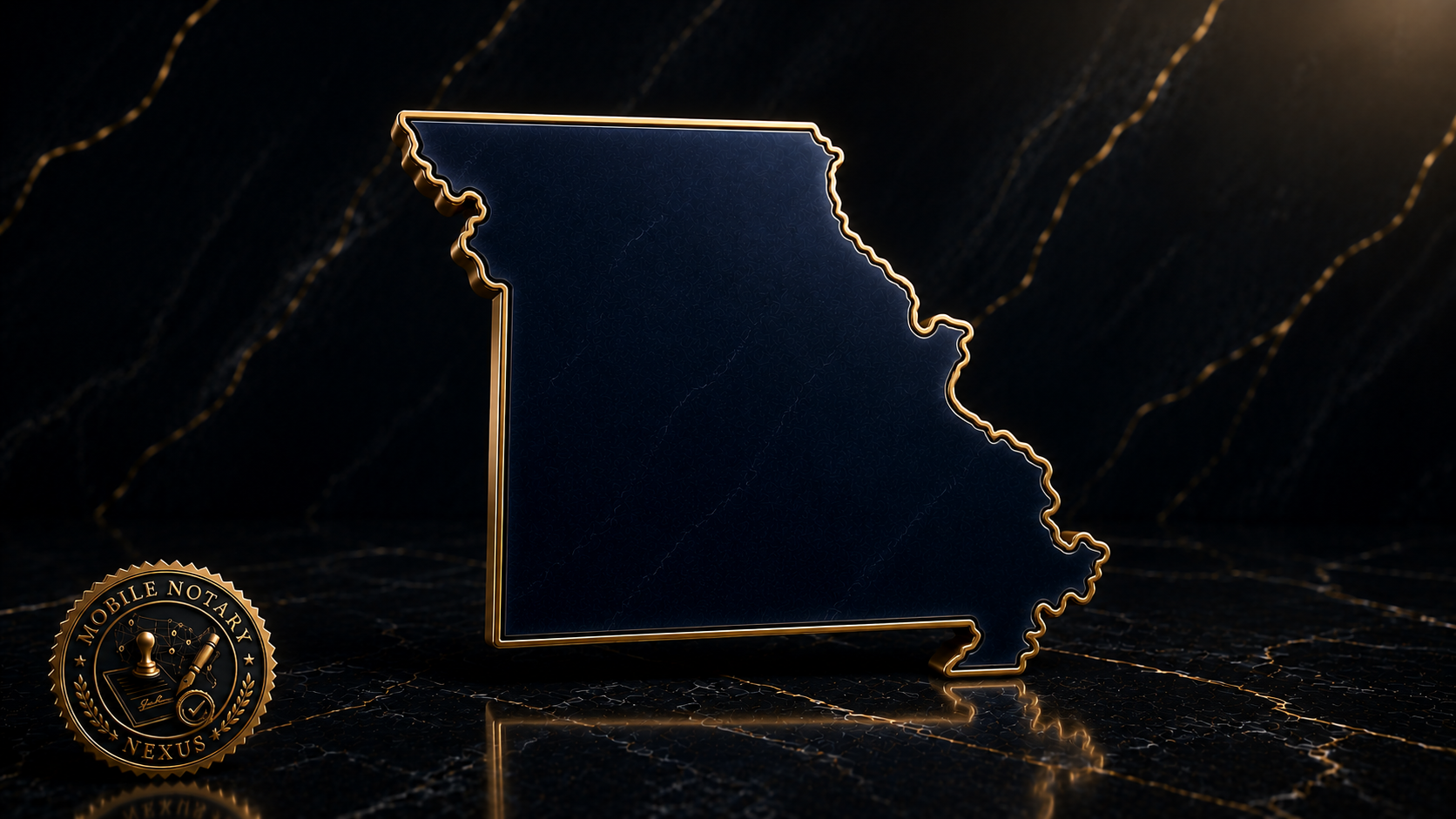 Gold Missouri state outline