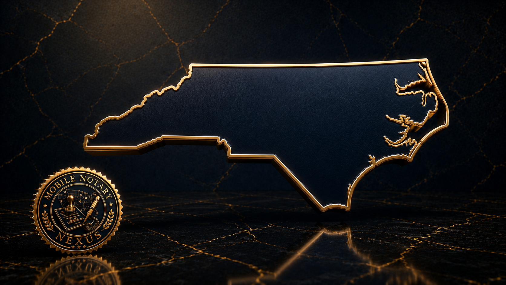Gold North Carolina state outline