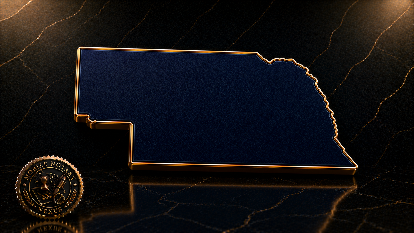 Gold Nebraska state outline