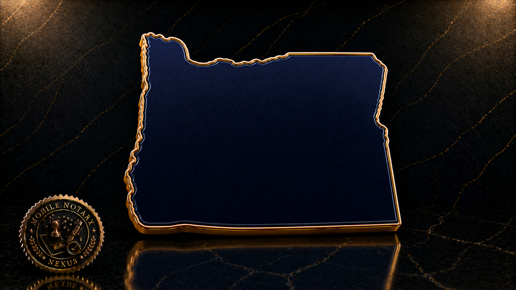 Gold Oregon state outline