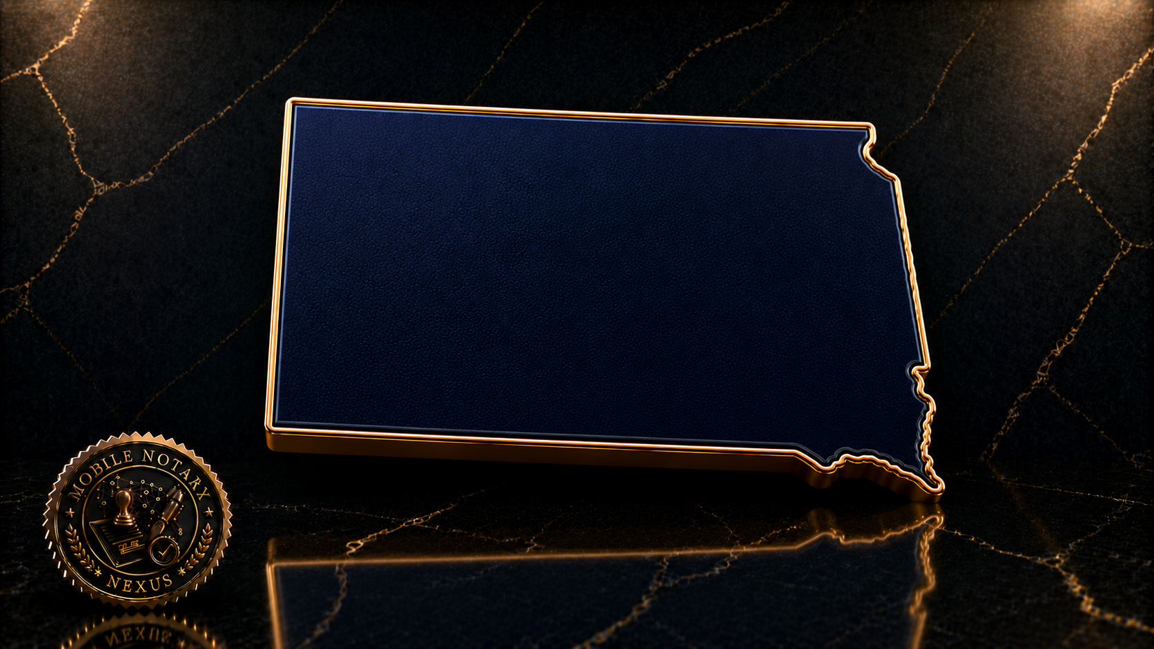 Gold South Dakota state outline