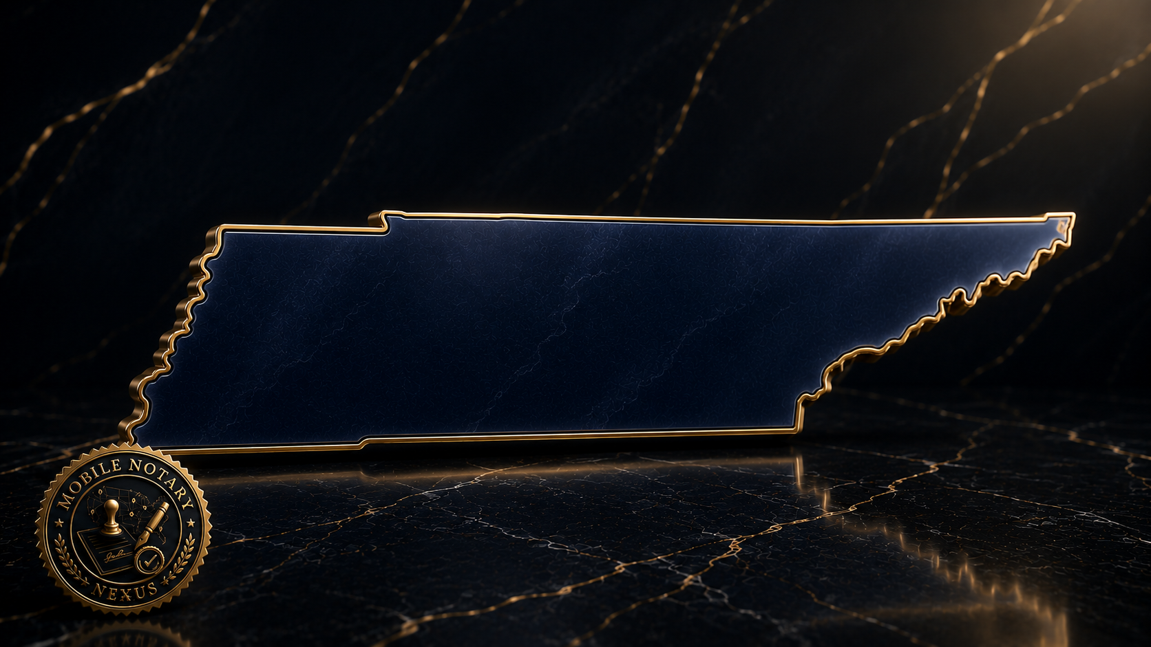 Gold Tennessee state outline